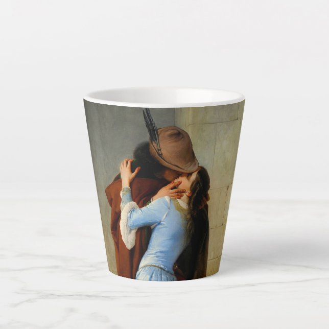 Der Kuss Francesco Hayez Milchtasse (Vorderseite)