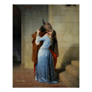 Der Kuss Francesco Hayez Romantische Gemälde CC119 Poster