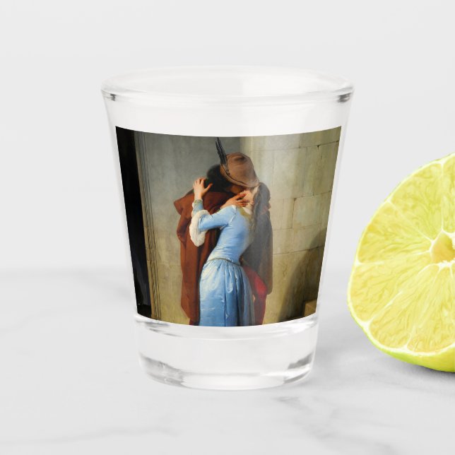 Der Kuss Francesco Hayez Schnapsglas (Vorderseite)