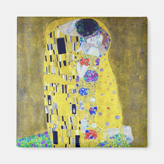 Der Kuss, Gustav Klimt Magnet (Vorne)