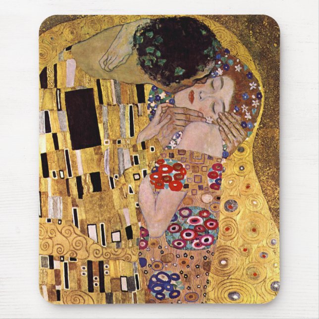 Der Kuss, Gustav Klimt Mousepad (Vorne)