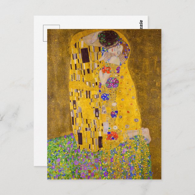 Der Kuss | Gustav Klimt | Postkarte (Vorne/Hinten)