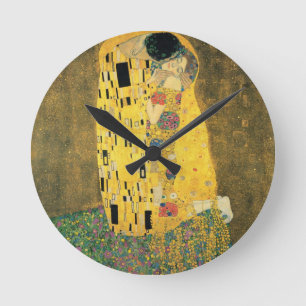 Der Kuss - Gustav Klimt Runde Wanduhr