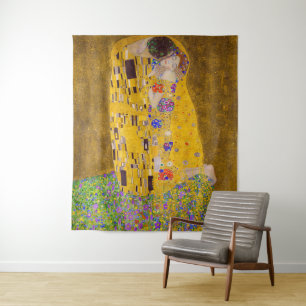 Der Kuss   Gustav Klimt   Wandteppich