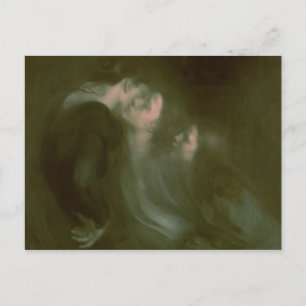Der Kuss ihrer Mutter, 1890er Postkarte