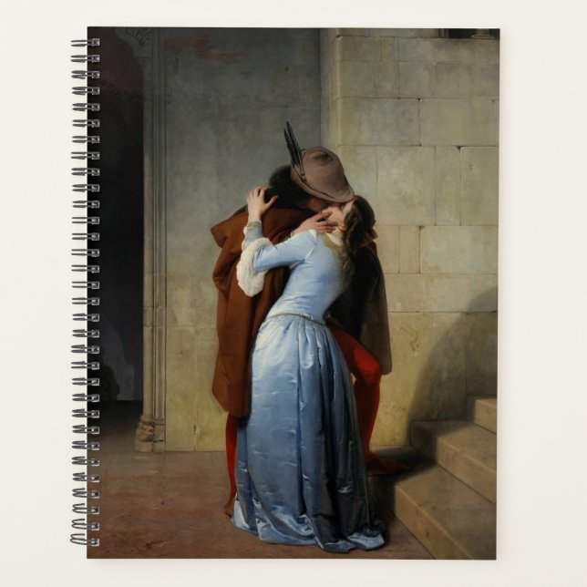 Der Kuss in Blue Satin Francesco Hayez personalisi Planer (Vorderseite)