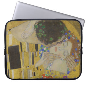 Der Kuss, Ölmalerei im Jugendstil, Gustav Klimt Laptopschutzhülle