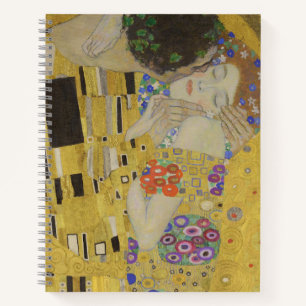Der Kuss, Ölmalerei im Jugendstil, Gustav Klimt Notizbuch