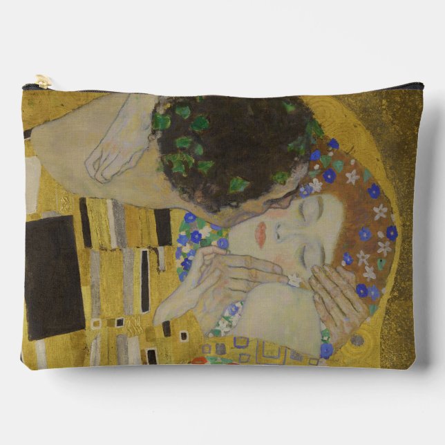 Der Kuss, Ölmalerei im Jugendstil, Gustav Klimt Zubehörtasche (Vorderseite)
