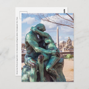 Der Kuss von Auguste Rodin in den Tuilerien, Paris Postkarte