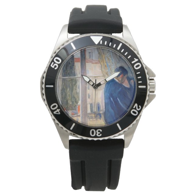Der Kuss (von Edvard Munch) Armbanduhr (Vorderseite)