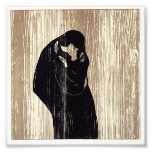 Der Kuss von Edvard Munch Lithographie, Fotodruck
