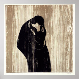 Der Kuss von Edvard Munch Lithographie, Poster