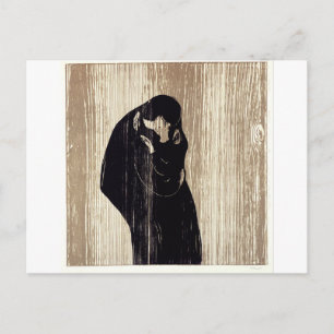 Der Kuss von Edvard Munch Lithographie, Postkarte