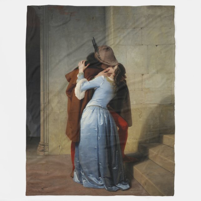 Der Kuss (von Francesco Hayez) Fleecedecke (Vorderseite)