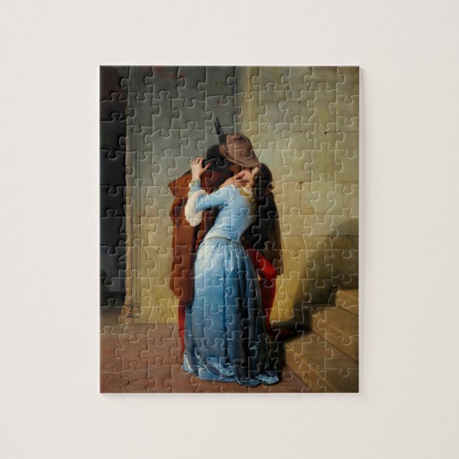 Der Kuss von Francesco Hayez Puzzle (Vertikal)