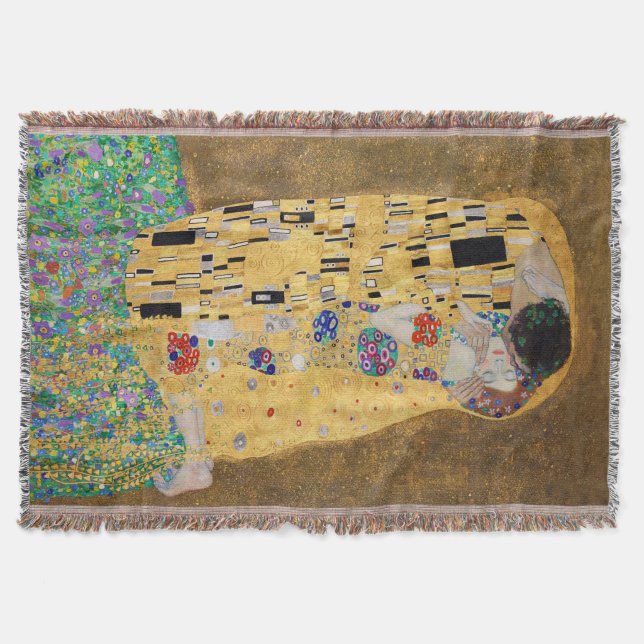 Der Kuss von Gustav Klimt Decke (Vorderseite)