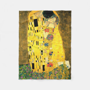 Der Kuss von Gustav Klimt Fleecedecke