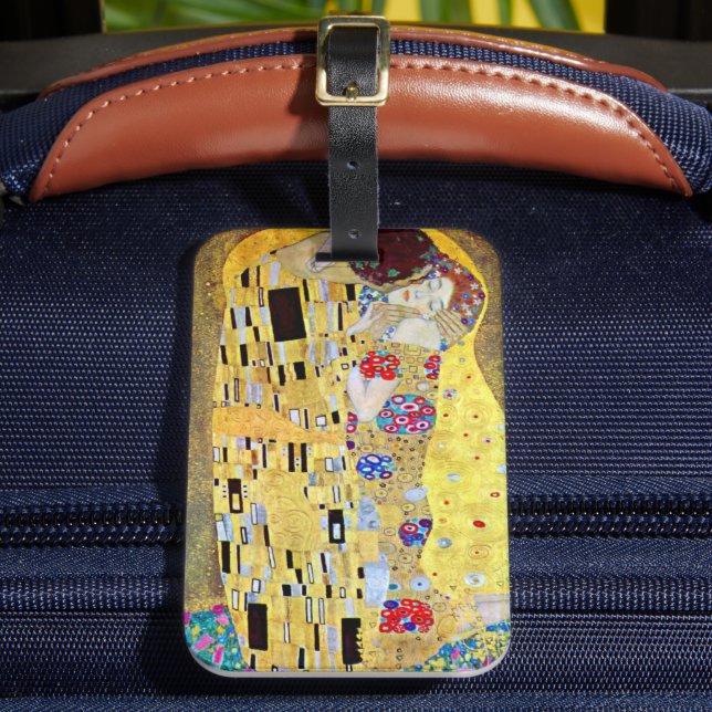 Der Kuss von Gustav Klimt Gepäckanhänger (Vorderseite Insitu 2)