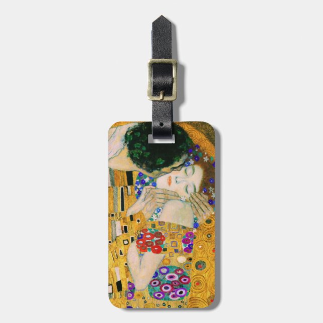 Der Kuss von Gustav Klimt Gepäckanhänger (Vorderseite vertikal)