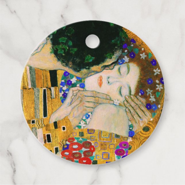 Der Kuss von Gustav Klimt Geschenkanhänger (Vorderseite)