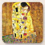 Der Kuss von Gustav Klimt Getränkeuntersetzer<br><div class="desc">Der Kuss,  ein Kunstwerk des österreichischen Künstlers Gustav Klimt</div>