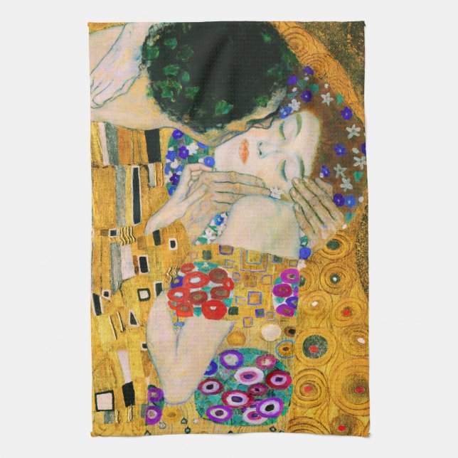 Der Kuss von Gustav Klimt Handtuch (Vertikal)