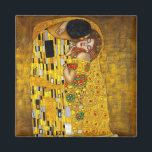 Der Kuss von Gustav Klimt Magnet<br><div class="desc">Der Kuss, Öl und Goldblatt auf der Leinwand, 1907-1908. Österreichische Galerie Belvedere, Wien</div>