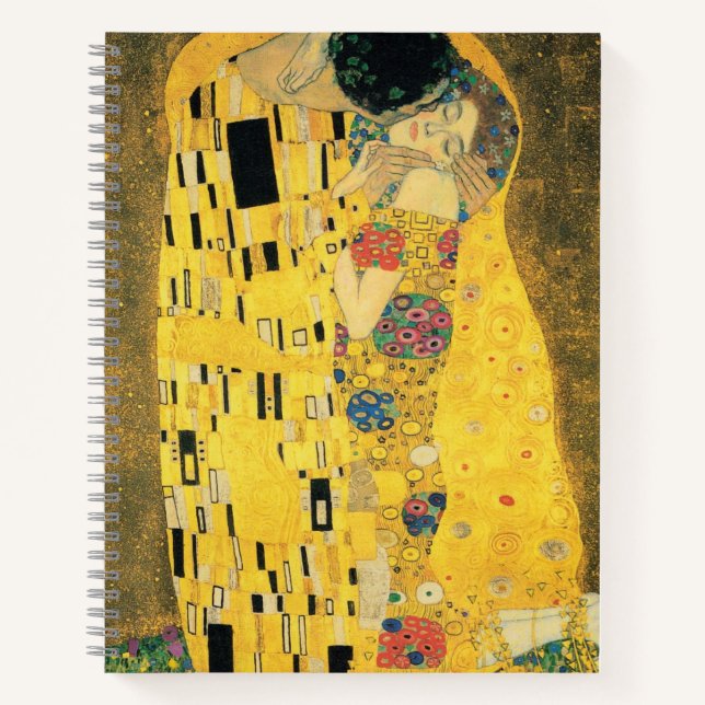 Der Kuss von Gustav Klimt Notizbuch (Vorderseite)