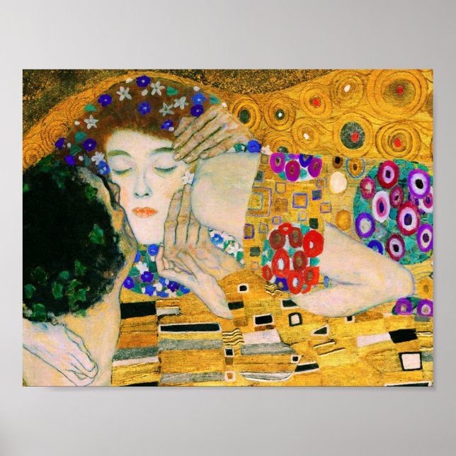 Der Kuss von Gustav Klimt Poster (Vorne)