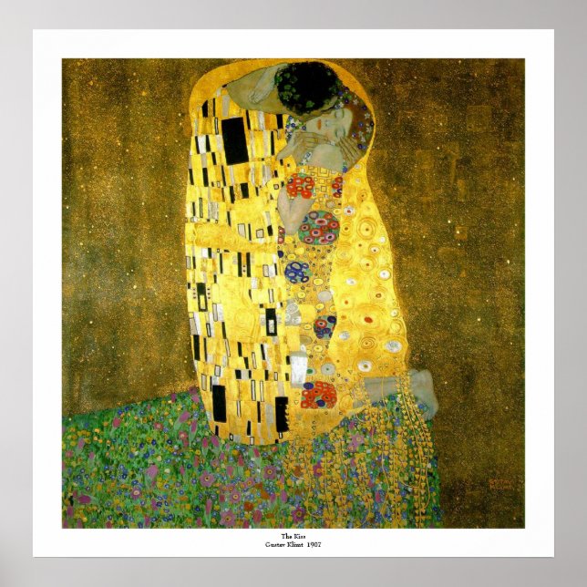 Der Kuss von Gustav Klimt Poster (Vorne)