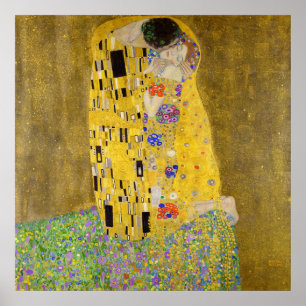 Der Kuss von Gustav Klimt Poster