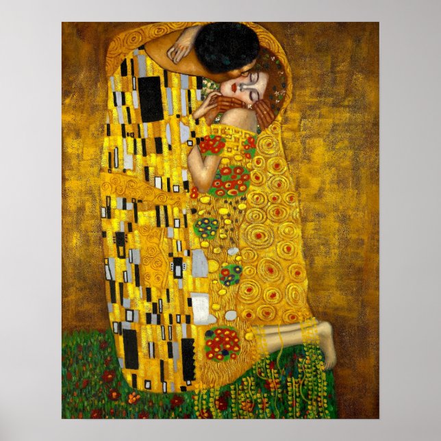 Der Kuss von Gustav Klimt Poster (Vorne)