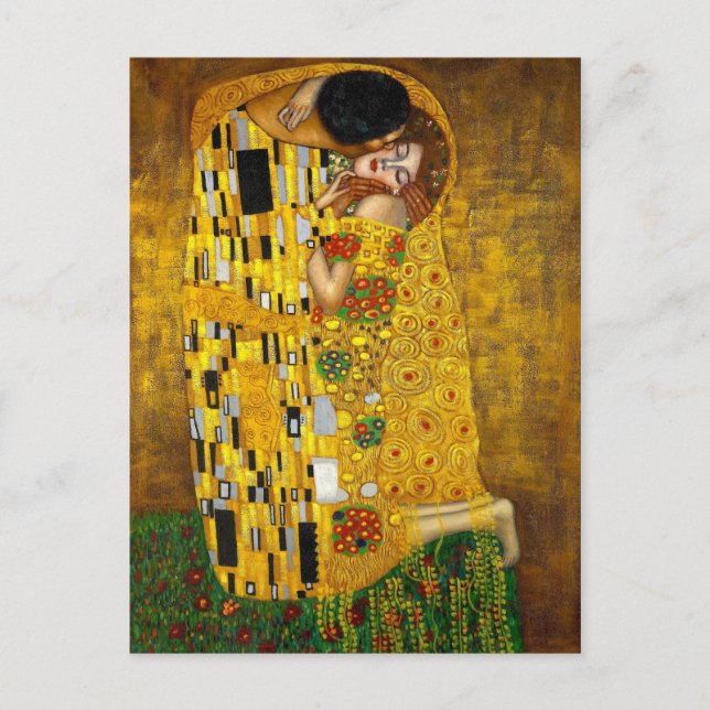 Der Kuss von Gustav Klimt Postkarte (Vorderseite)