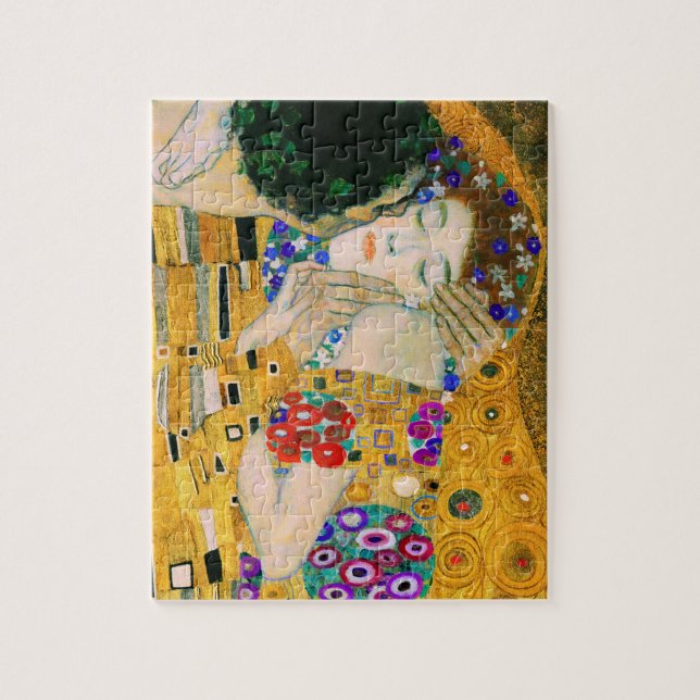 Der Kuss von Gustav Klimt Puzzle (Vertikal)