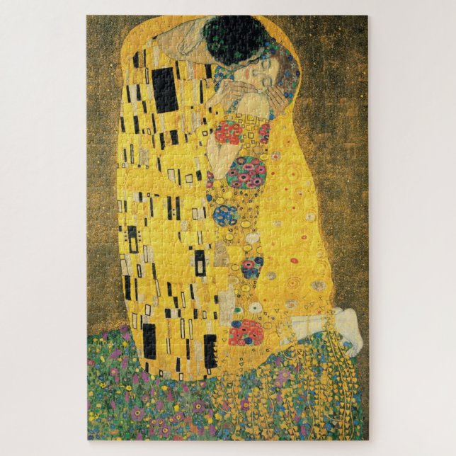 Der Kuss von Gustav Klimt Puzzle (Vertikal)