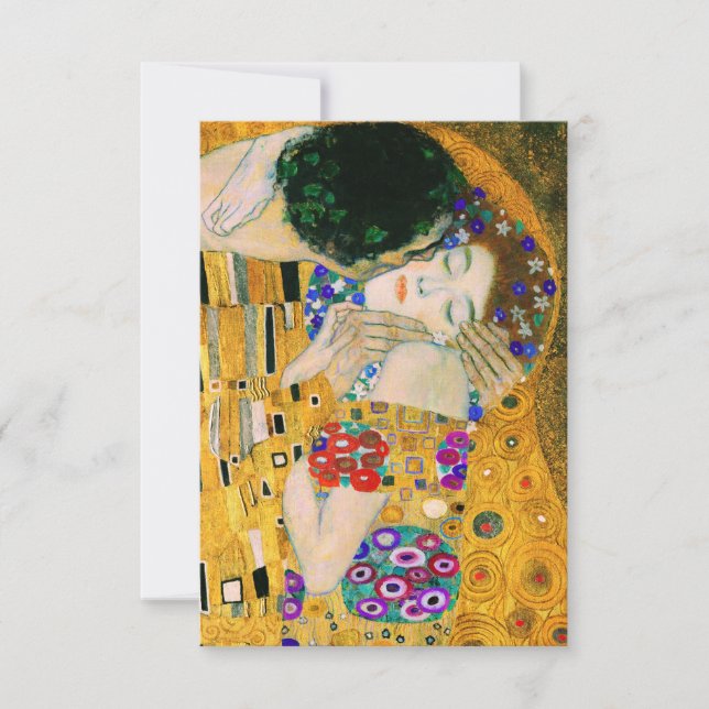 Der Kuss von Gustav Klimt RSVP Karte (Vorderseite)