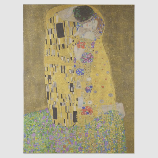 Der Kuss von Gustav Klimt Seidenpapier (Vorderseite)