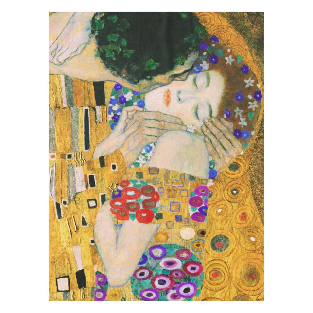 Der Kuss von Gustav Klimt Tischdecke (Vorderseite)