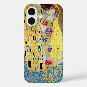 Der Kuss von Gustav Klimt, Vintager Jugendstil iPhone 16 Hülle