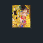 Der Kuss von Gustav Klimt, Vintager Jugendstil Leinwanddruck<br><div class="desc">Das ultimative Gemälde der Liebe, ein wunderschönes Design zum Valentinstag! Der Kuss (Detail) (1907-1908) von Gustav Klimt ist ein Vintager Viktorianischer Epos-Symbolismus feine Kunst-Liebe und Romantik-Gemälde mit einem romantischen Paar in verschiedenen Goldtönen, Mustern und Symbolen, die einen Kuss vor einem Bronzestand teilen. Über den Künstler: Gustav Klimt (1862-1918) war ein...</div>