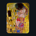 Der Kuss von Gustav Klimt, Vintager Jugendstil Magnet<br><div class="desc">Das ultimative Gemälde der Liebe, ein wunderschönes Design zum Valentinstag! Der Kuss (Detail) (1907-1908) von Gustav Klimt ist ein Vintager Viktorianischer Epos-Symbolismus feine Kunst-Liebe und Romantik-Gemälde mit einem romantischen Paar in verschiedenen Goldtönen, Mustern und Symbolen, die einen Kuss vor einem Bronzestand teilen. Über den Künstler: Gustav Klimt (1862-1918) war ein...</div>