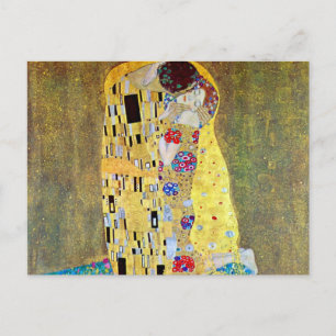 Der Kuss von Gustav Klimt, Vintager Jugendstil Postkarte