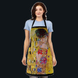 Der Kuss von Gustav Klimt, Vintager Jugendstil Schürze<br><div class="desc">Das ultimative Gemälde der Liebe, ein wunderschönes Design zum Valentinstag! Der Kuss (Detail) (1907-1908) von Gustav Klimt ist ein Vintager Viktorianischer Epos-Symbolismus feine Kunst-Liebe und Romantik-Gemälde mit einem romantischen Paar in verschiedenen Goldtönen, Mustern und Symbolen, die einen Kuss vor einem Bronzestand teilen. Über den Künstler: Gustav Klimt (1862-1918) war ein...</div>