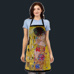 Der Kuss von Gustav Klimt, Vintager Jugendstil Schürze<br><div class="desc">Das ultimative Gemälde der Liebe, ein wunderschönes Design zum Valentinstag! Der Kuss (Detail) (1907-1908) von Gustav Klimt ist ein Vintager Viktorianischer Epos-Symbolismus feine Kunst-Liebe und Romantik-Gemälde mit einem romantischen Paar in verschiedenen Goldtönen, Mustern und Symbolen, die einen Kuss vor einem Bronzestand teilen. Über den Künstler: Gustav Klimt (1862-1918) war ein...</div>