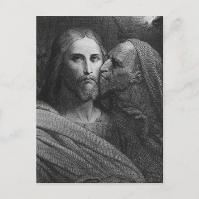 Der Kuss von Judas 2 Postkarte (Vorderseite)