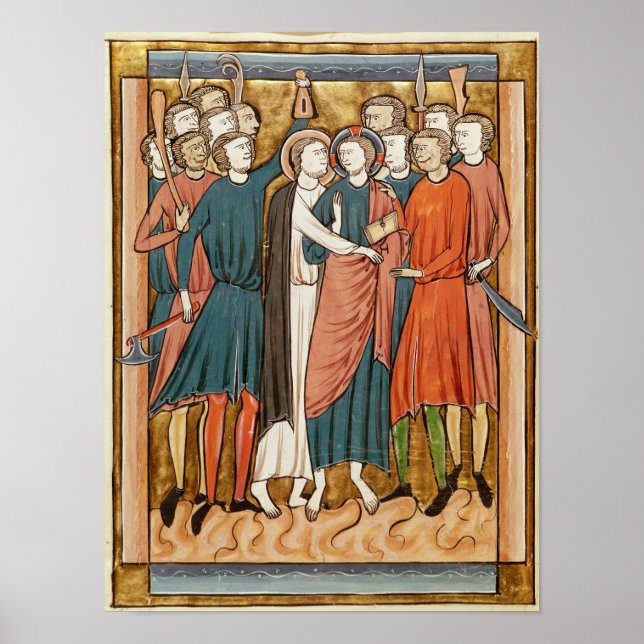 Der Kuss von Judas, 'Psautier a l'Usage de Paris' Poster (Vorne)