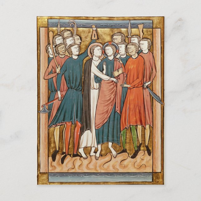 Der Kuss von Judas, 'Psautier a l'Usage de Paris' Postkarte (Vorderseite)