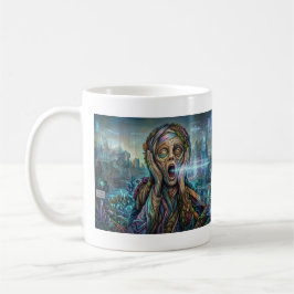 "Der kybernetische Schrei" - Biomechanischer Kunst Kaffeetasse