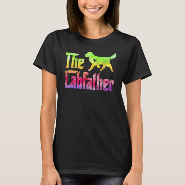 Der Labvater Labrador Retriever Gefärbte Krawatte  T-Shirt (Vorderseite)